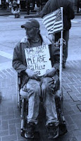 Homeless Veteran in wheelchair