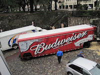 Stuck Budweiser Truck