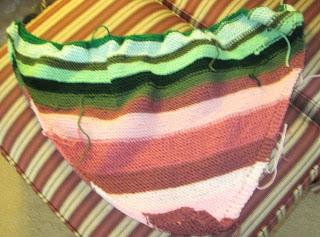 corner to corner knitted afghan