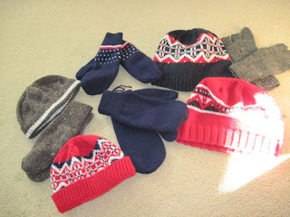 knitted hats, mittens from France