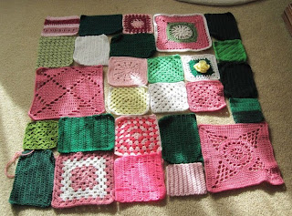 revised pink and green afghan