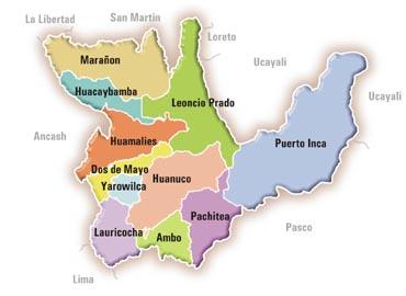 LAS PROVINCIAS DE HUANUCO las provincias de huanuco:
