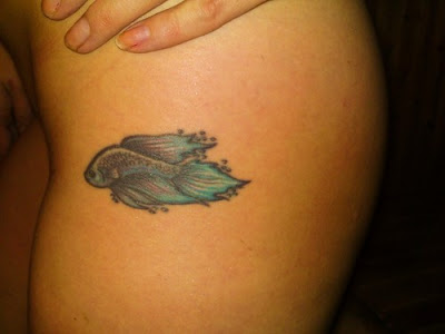 Japanese Blue Fish Tattoo Picture