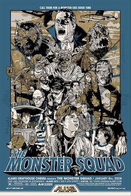 Alamo Drafthouse - The Monster Squad Variant Blue Screenprint by Tyler Stout