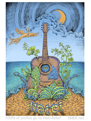 Haiti Charity Relief Screen Print by Emek