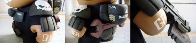 Huck Gee - ZOR Dread Squad - Sgt. Vasquez Custom Munny Back and Side Views