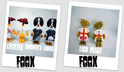 Organ Donors by FOOX Vinyl Figures - Lechter Liver, Smoker's Lungs and Lion Heart of Gold