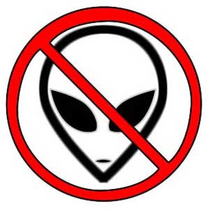 Alien Hanyalah Bualan Belaka simbol no alien