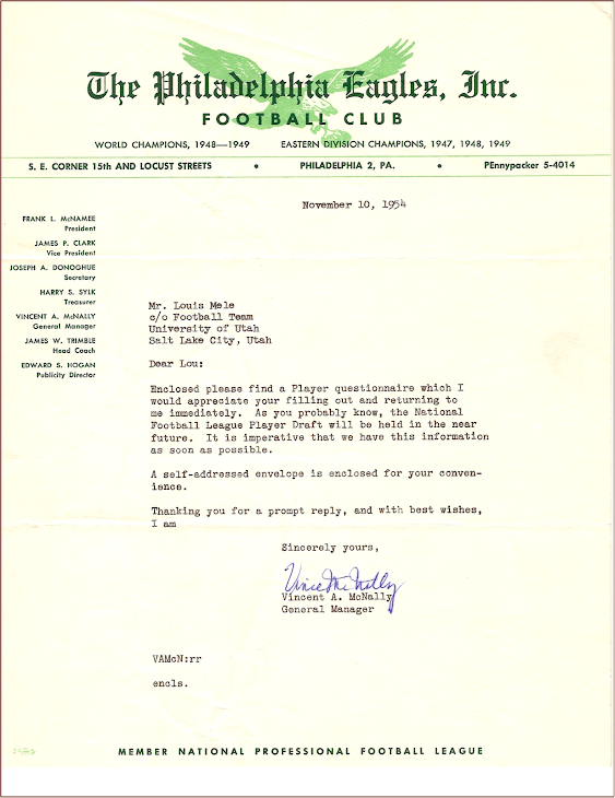 The Philadelphia Eagles Letter