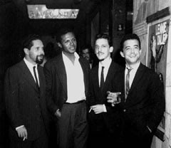 Beco das Garrafas . Copacabana, Rio de Janeiro . 1964 . Da esquerda para a direita: Manoel Gusmão, Paulo Moura, J.T. Meirelles e Toninho Oliveira : From left to right: Manoel Gusmão, Paulo Moura, J.T. Meirelles e Toninho Oliveira