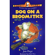 Dog on a broomstick