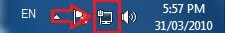 Windows 7 -Network Access Icon