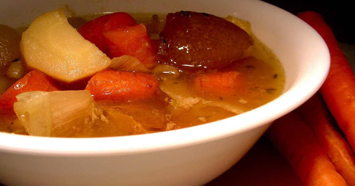 Chicken Soup with CiderGlazed Vegetables