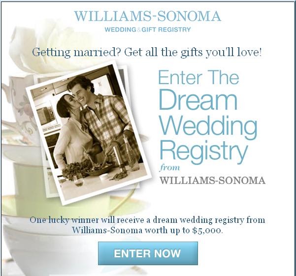 ... In Between: Win Your Dream Wedding Registry from Williams-Sonoma