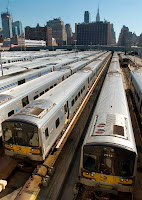 Trenes de LIRR en las cocheras del West Side