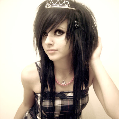 long straight emo hairstyles