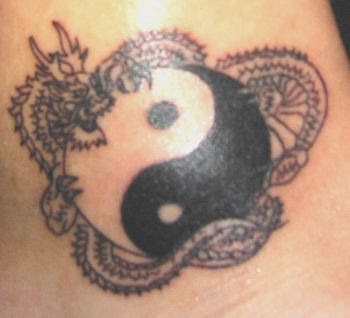 Yin-Yang Design Tribal Tattoo