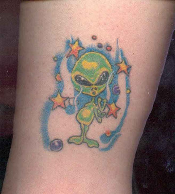Grey Alien Tattoos