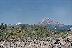 Vista del Volcán de Fuego y el Nevado de Colima, desde El Jondable