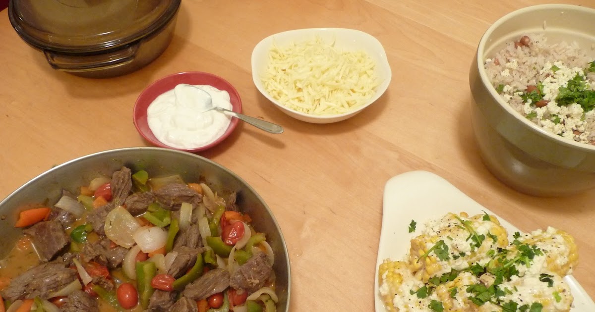 dinner party friday night fajitas