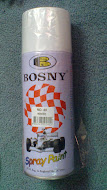Spray brand Bosny No 40 White yang selalu saya guna.
