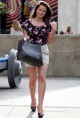 Helen Flanagan shopping in Manchester