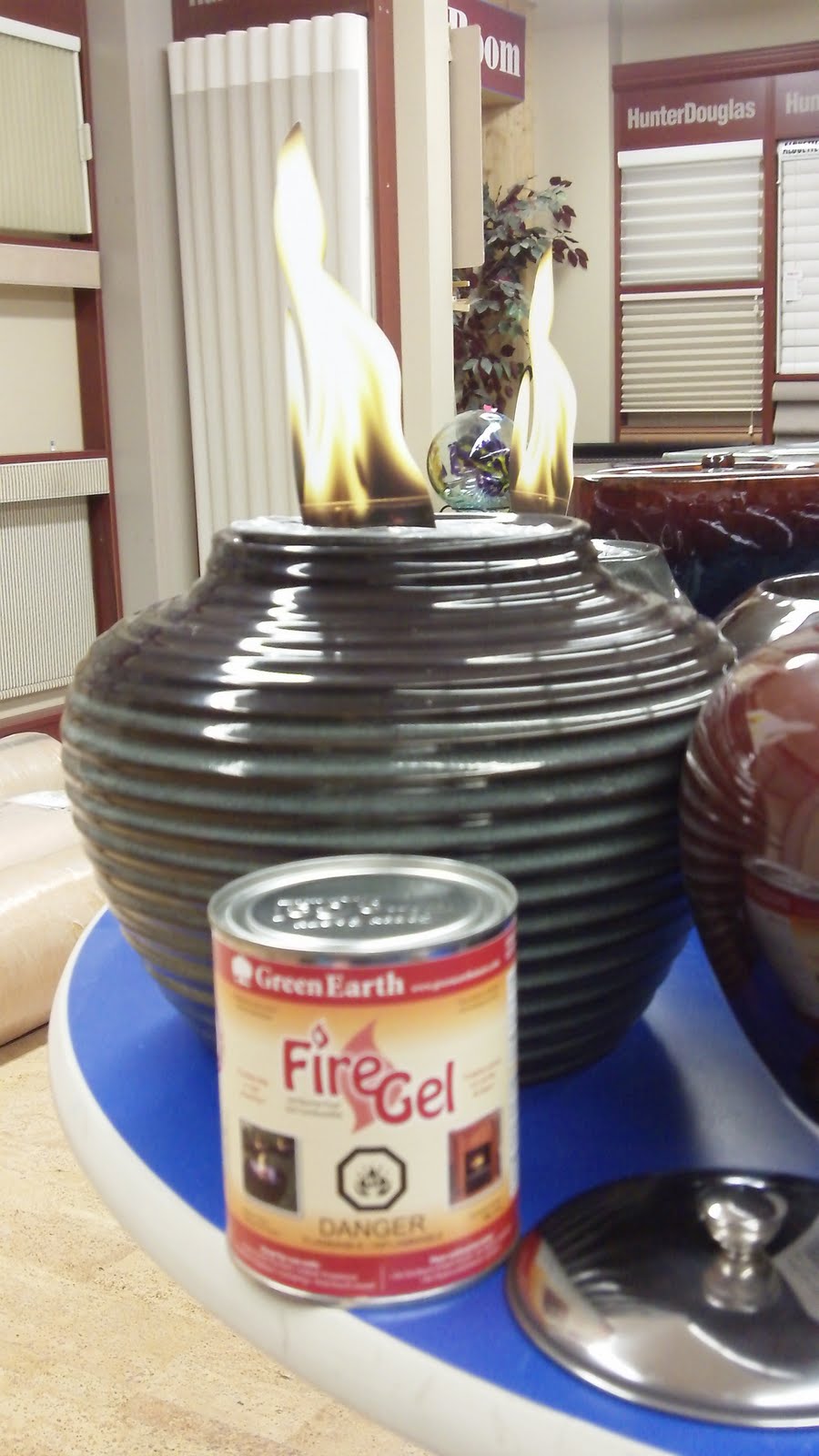 Aurora Decorating Centre Green Earth Fire Pots