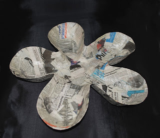 Upcycled Newspaper Hand Sculpted Centerpieces
