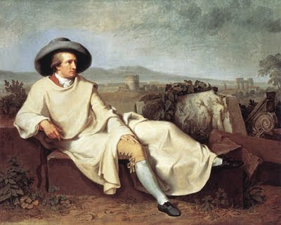 Goethe en la campiña romana (1787) por J. H. W. Tischbein
