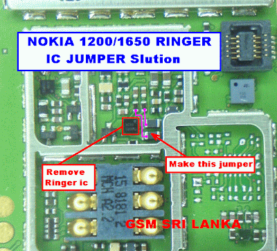 NOKIA 1200/1650 RINGER IC JUMPER  1200+RINGER+IC+JUMPER