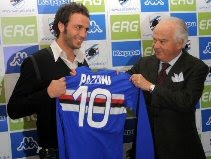 Giampaolo Pazzini & President Riccardo Garrone