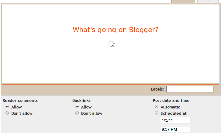 google blogger. Not sure what#39;s causing it, but apparently Google Blogger#39;s compose window