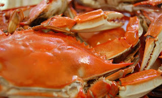 boiled crabs