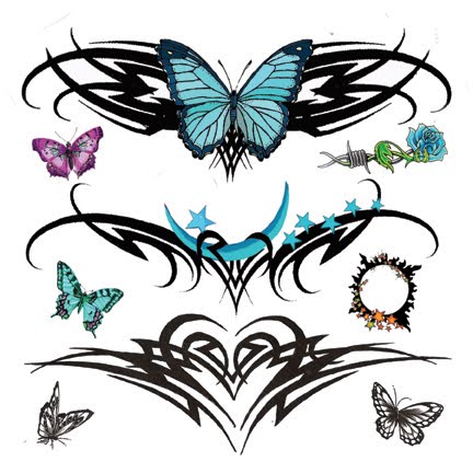 beautiful lower back tattoos with tribal tattoos butterfly designs