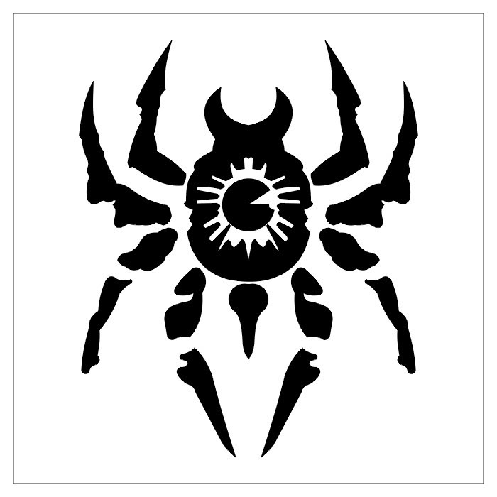 spider-shaped tattoo design which mean that the spider has a great power