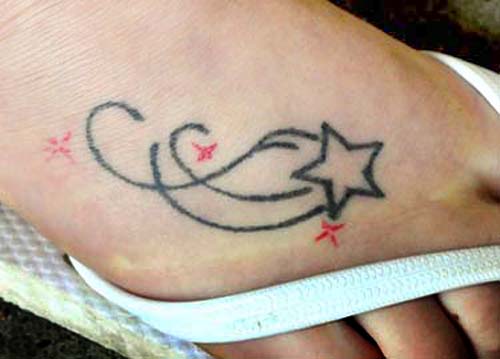Star Tattoo Designs On Foot. star tattoos on foot designs
