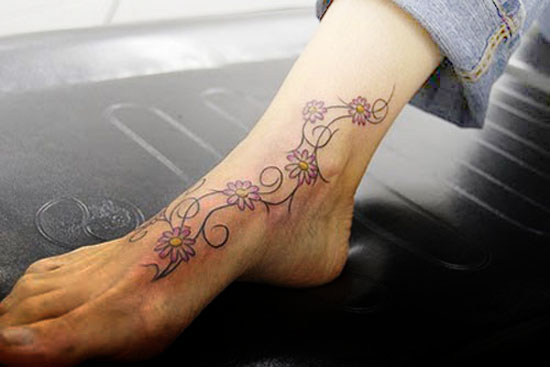 best art vine tattoo designs on foot for girls best art vine tattoo designs on foot for girls
