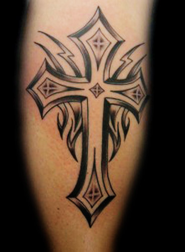 There are also celtic Free tribal cross tattoos designs characterized by