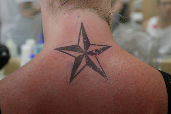 Black nautical star tattoo black tattoo designs. Black nautical star tattoo