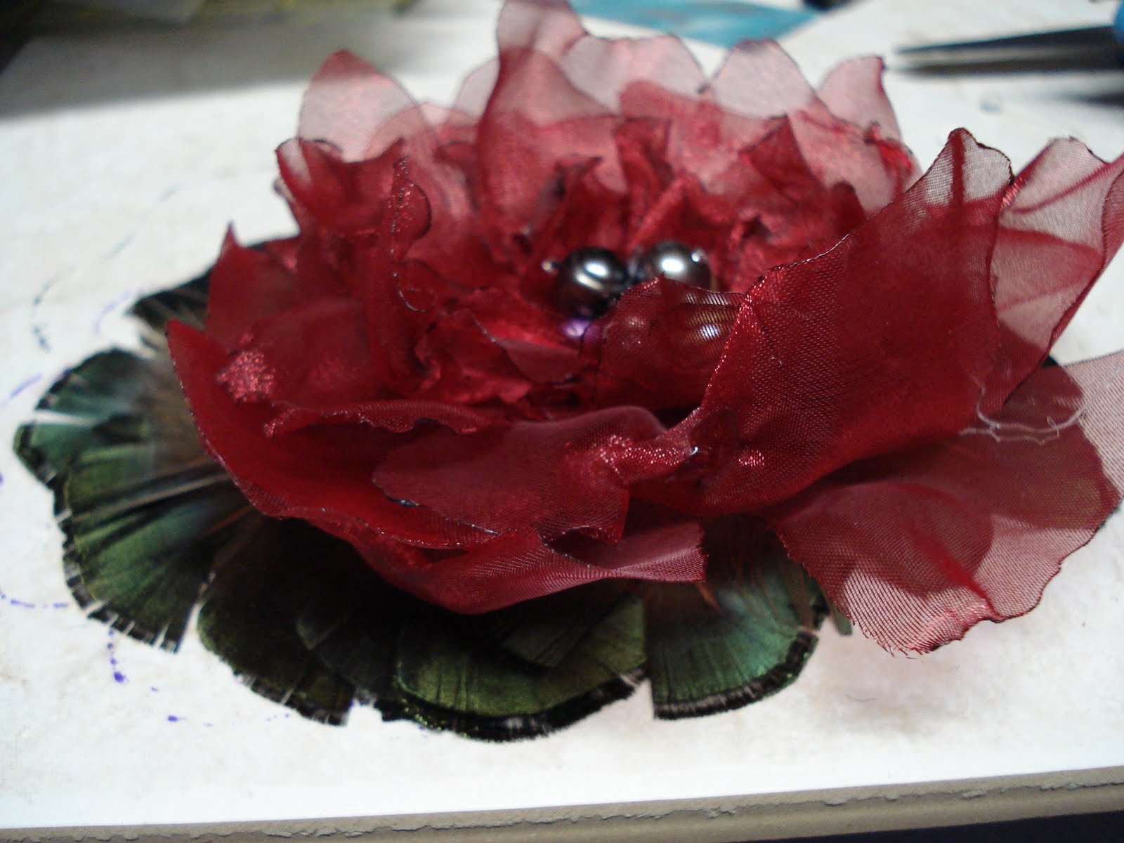 My stuff, my life Organza Flower tutorial