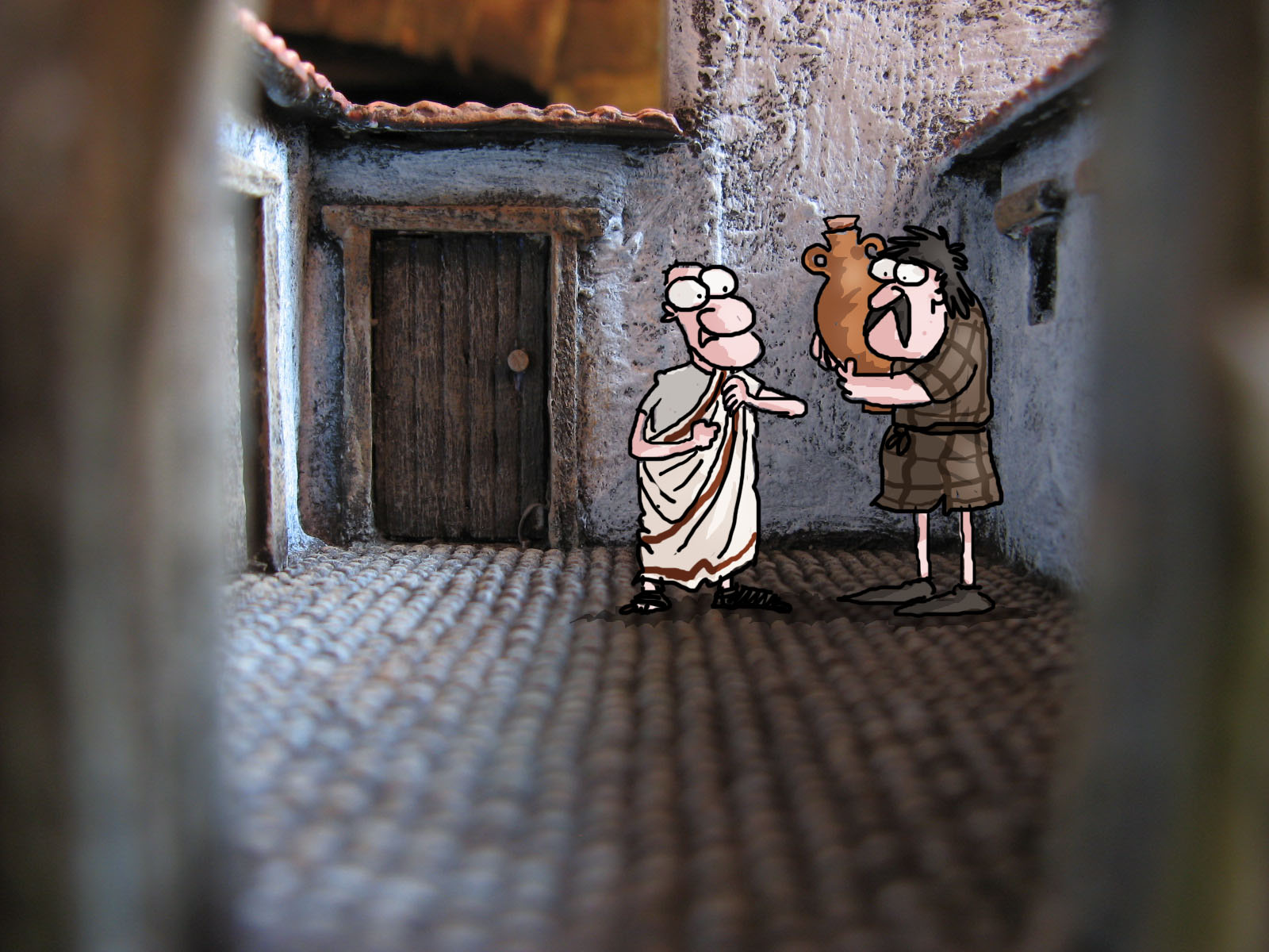 Cartoon Roman Building