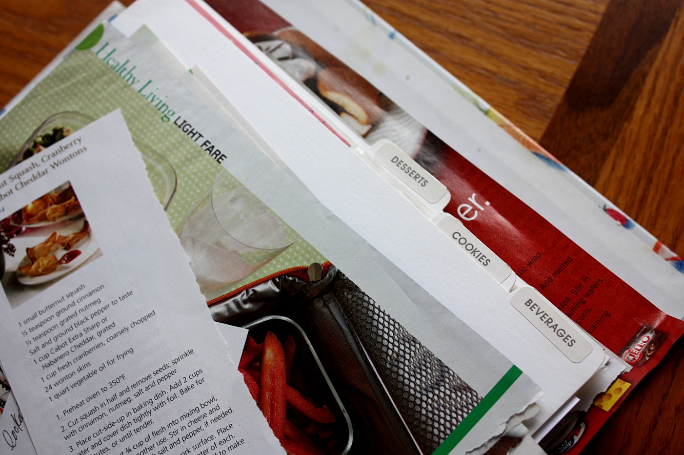 Everyday Art Organizing our Recipes