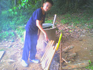 Grill Lemang is normal Malay community celebration in Malaysia.