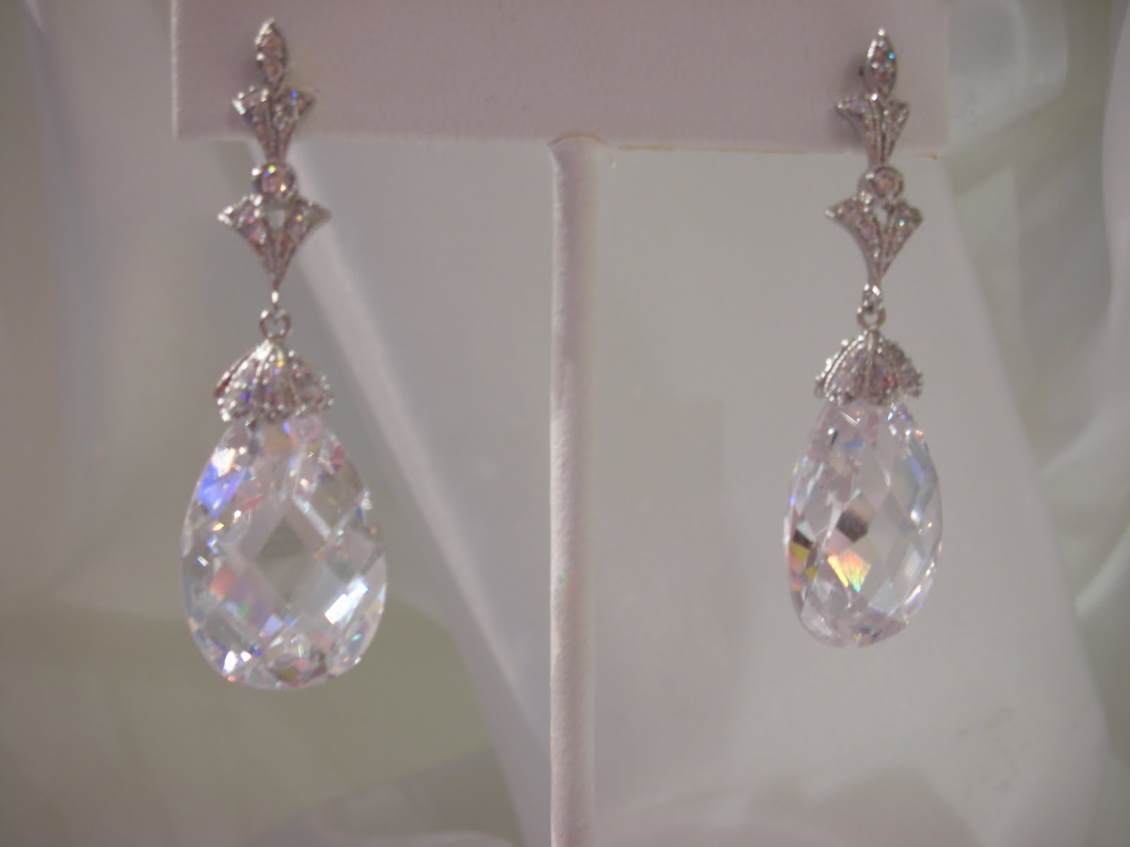 Everything But The Dress Big, Sparkly Bridal Earrings