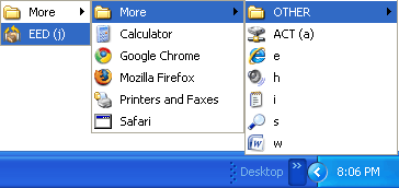 Addition of Toolbar Menu to the Windows Taskbar
