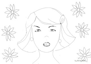 dibujos para colorear de muñecas, niñas,maquillar