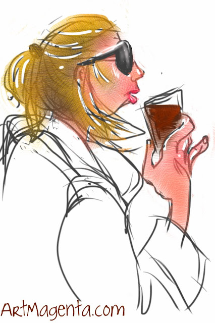 Café latte people is a sketch by illustrator Artmagenta
