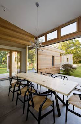 Contemporary Wooden Home Interior Dining Room 