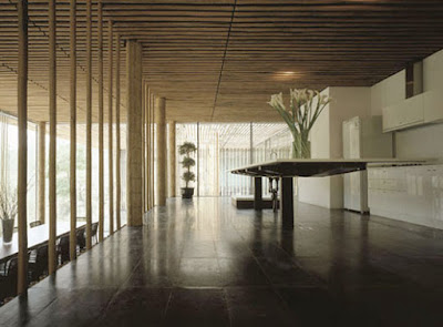 Bamboo Wall kitchen interior Design ideas