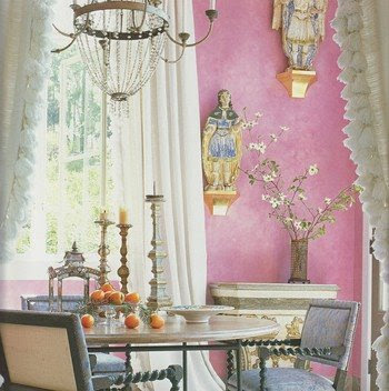 Lovely pink dining room, dining room, interior design, home interior